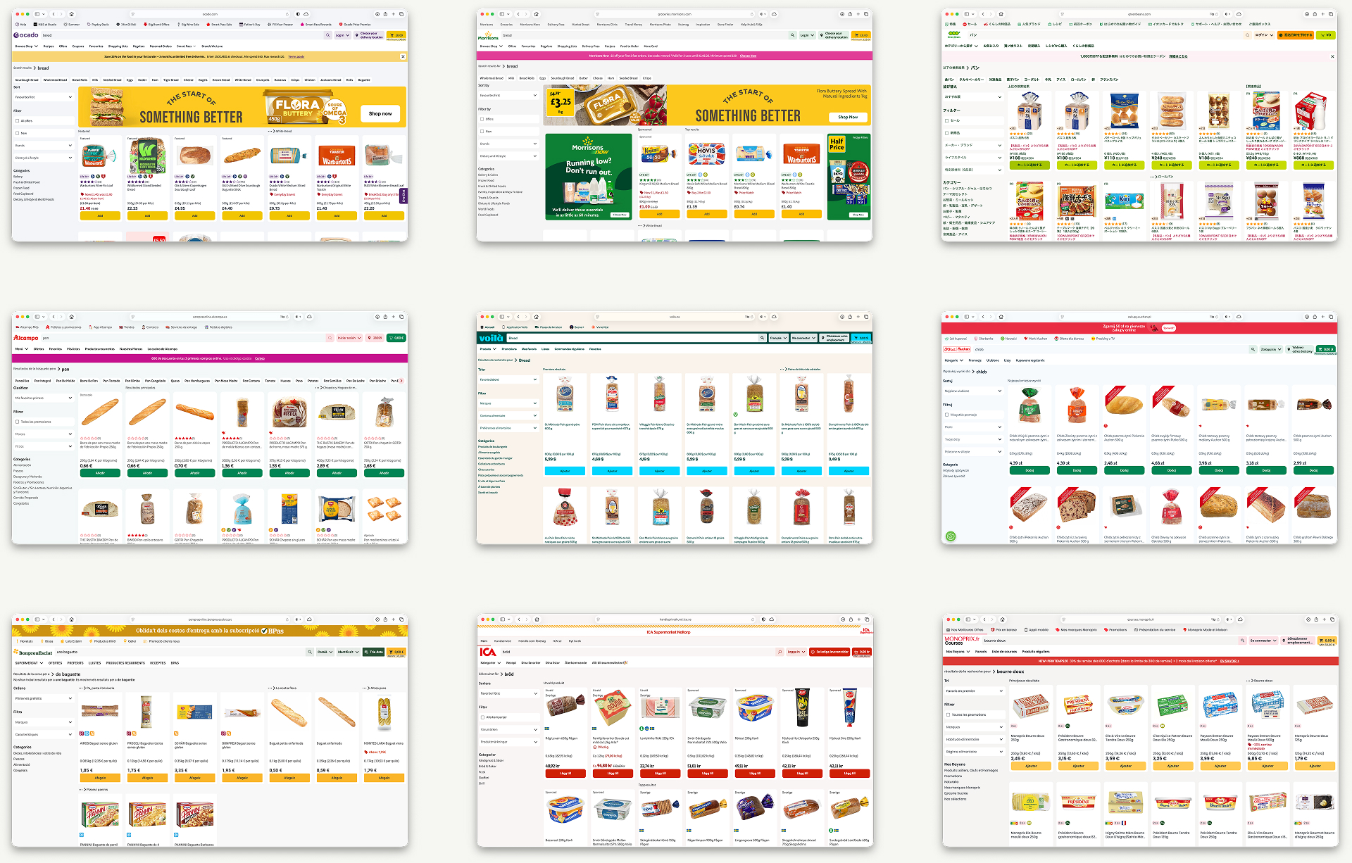 A picture of a grid of screens shots of the differnt partner websites OSP serves